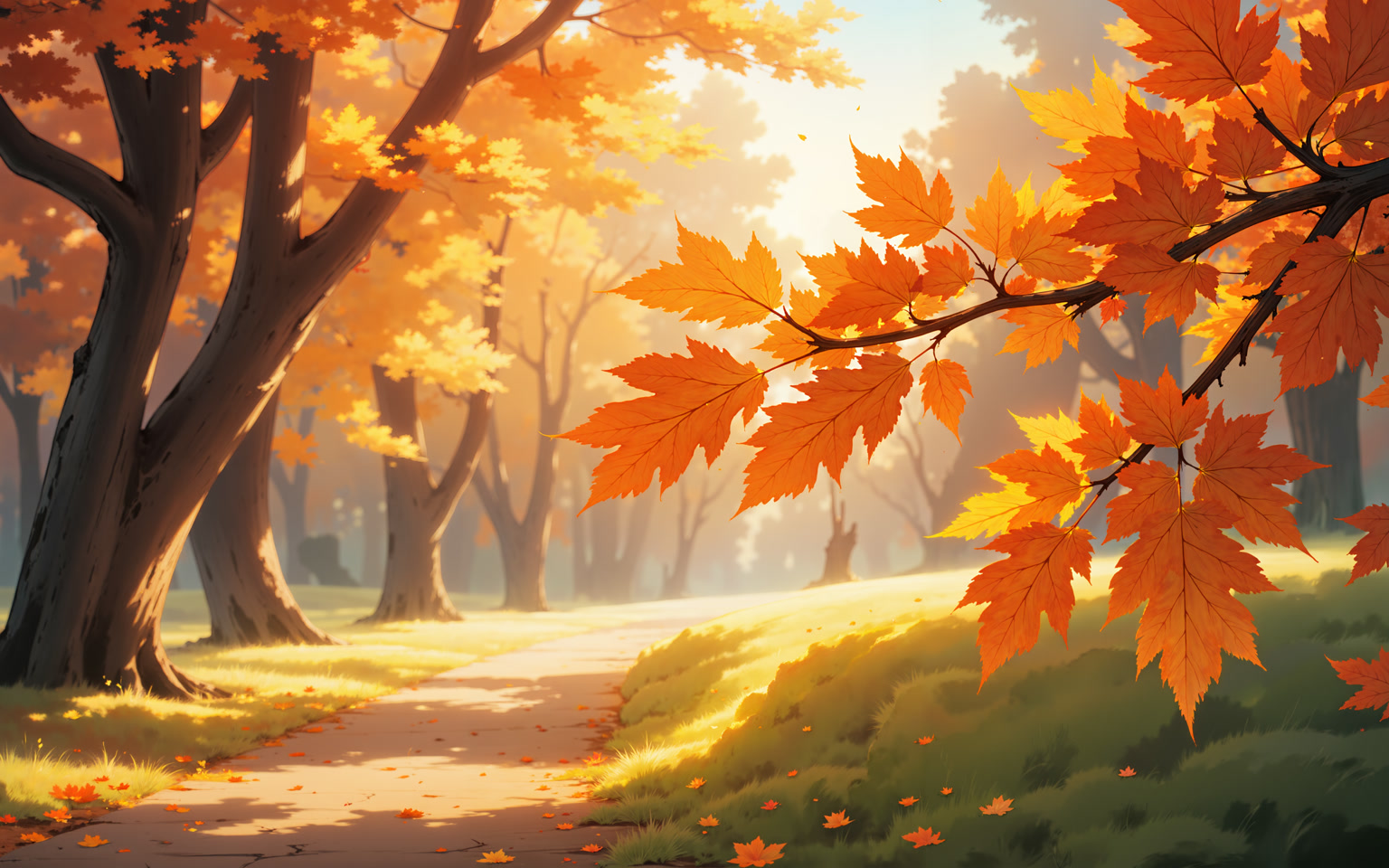 golden-fall-leaves-in-a-cartoon-style-3