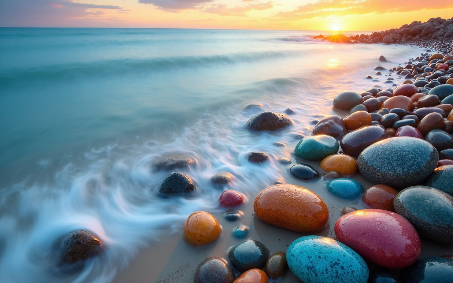 tranquil-coastal-sunset-with-smooth-pebble-stones-5