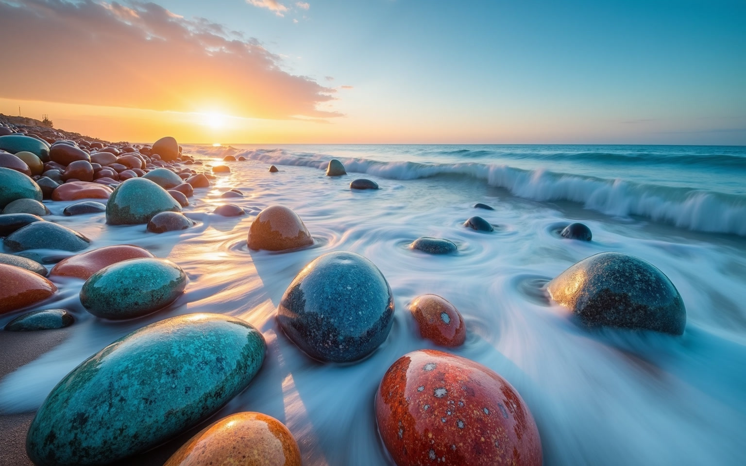 tranquil-coastal-sunset-with-smooth-pebble-stones-6