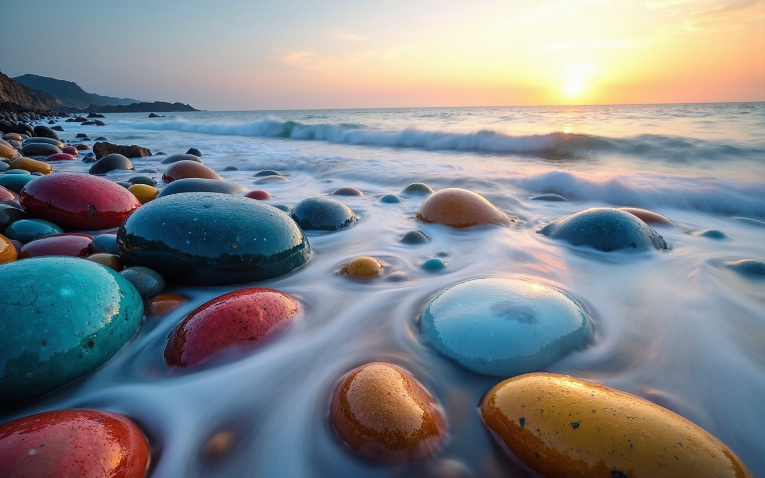 tranquil-coastal-sunset-with-smooth-pebble-stones-7